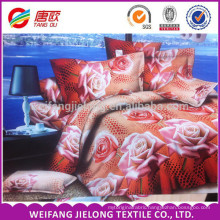 2017 Chinese Weifang supplier In stock good 3D printed digital flower 100% polyester bedding sets for India Market